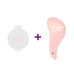 Kit beleza com escova desembaraçante + espelho portátil Personalizado