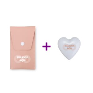 Kit maquiagem com 8 pincéis + escova com espelho Personalizado