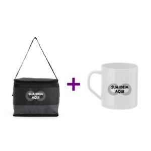 Kit com caneca 400ml + bolsa térmica 5L Personalizado