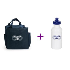 Kit com squeeze 500ml + bolsa térmica 12L Personalizado